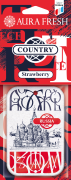 Ароматизатор подвесной картонный (strawberry) Country AURA FRESH 23026 AURA FRESH