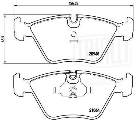 Колодки торм. BMW 5 (E34) (88-) диск. перед. (PF 4070) PF4070 TRIALLI