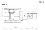 ШРУС для а/м Nissan Qashqai (06-) 1.6i CVT 2WD (внутр. перед.) GO1443 GO1443 TRIALLI
