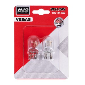 Лампа 12V W21/5W W3x16q блистер (2шт.) AVS A78477S AVS