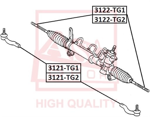 ТЯГА РУЛЕВАЯ CHERY 3122TG2 3122-TG2 ASVA