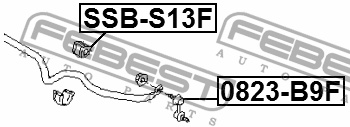 Втулка стабилизатора передняя SUBARU IMPREZA XV G33 2011- SSB-S13F SSB-S13F FEBEST
