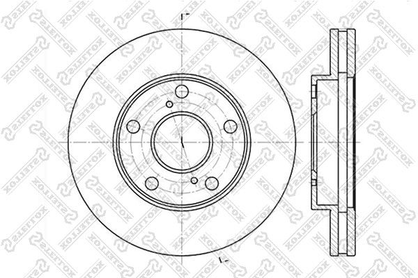 диск тормозной передний!\ Toyota Camry 2.2 91> 6020-4547V-SX STELLOX