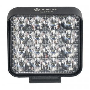 Фара светодиодная "AIRLINE" 83х83х22 мм 16W 12/24V (16 LED рассеянный свет, квад ALED018 AIRLINE