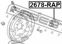 Цилиндр колесный SKODA RAPID 2678-RAP 2678-RAP FEBEST