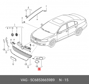 Деталь 5C6 853 665 9B9 VAG