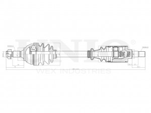 Привод в сборе передний левый UNIO CVJ-10024 UNIO