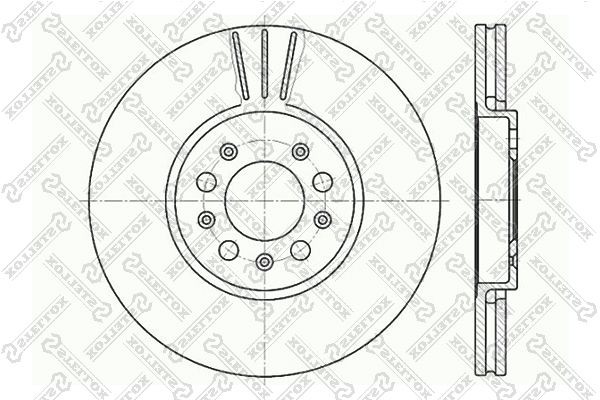 диск тормозной передний!\ Audi A3, VW Bora/Golf 1.8T/2.3/1.9TDi 96> 6020-4760V-SX STELLOX
