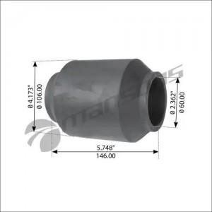 Сайлентблок BPW рессоры (60x107x146) MANSONS 300.332 MANSONS
