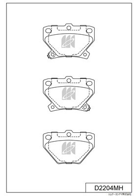 Колодки торм. дисковые задние TOYOTA YARIS (P1/P2/P9) 99-11 с антискрипной пласт D2204MH MK KASHIYAMA
