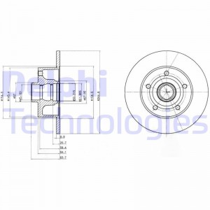 BG3030 диск тормозной задний!\ Audi A4 1.6-2.5TDi 96> BG3030 DELPHI