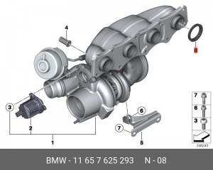 прокладка коллектора выпускного!\ BMW F20/F21/F23 All 11 65 7 625 293 BMW