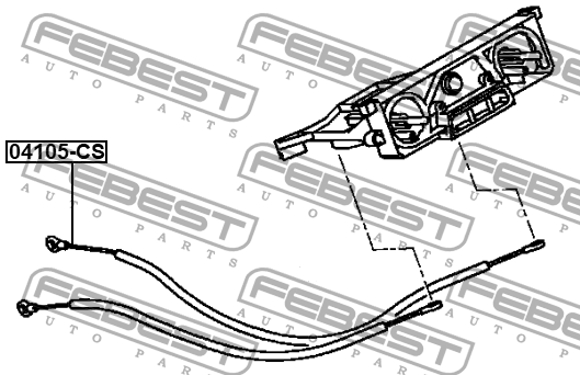 Трос управления отопителем MITSUBISHI LANCER CS7W 2000-2013 04105-CS 04105-CS FEBEST