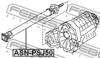 карданный вал!\ Nissan FX35 J50 08-14 ASN-PSJ50 FEBEST