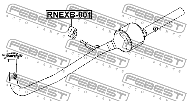 Подвеска глушителя RENAULT LOGAN RNEXB-001 RNEXB-001 FEBEST