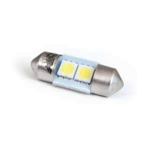 к-т ламп! светодиодных SV039 T11, белый (SV8.5) 2SMD 5050, 28 мм, блистер 2шт\ A07046S AVS