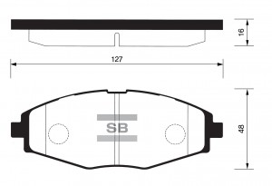Колодки тормозные DAEWOO Nexia,Matiz CHEVROLET Lanos,Spark передние (4шт.) SANGS SP1086 SANGSIN