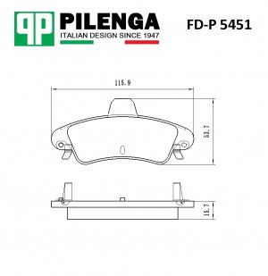 Колодки тормозные дисковые задние FORD MONDEO II FD-P5451 FDP5451 PILENGA