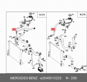 MERCEDES BENZ W204 2007> 1.6 M274.910 A2045013225 MERCEDES BENZ