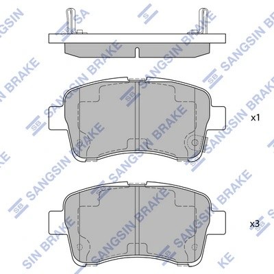 Колодки тормозные SUZUKI Aerio передние (4шт.) SANGSIN SP1633 SANGSIN