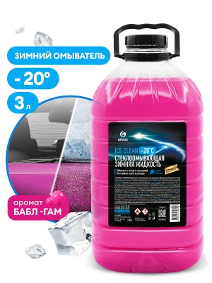 Жидкость омывателя -20С 3л бабл-гам Ice Clean GRASS 110487 GRASS