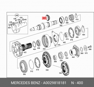 подшипник роликовый КПП!\ MB G210 A 002 981 81 81 MERCEDES BENZ