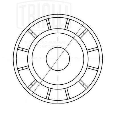 Ролик привод. ремня Opel Astra H (04-)/Corsa D (06-) 1.3d (только ролик натяж.)  CM 5300 TRIALLI