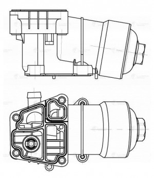 Корпус маслоохладителя VW Golf VI (08-),Tiguan (08-) 1.6D,2.0D (LBP 1806) LBP 1806 LUZAR