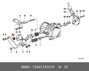 опора троса педали!\ BMW E30 82-91 13 54 1 747 519 BMW