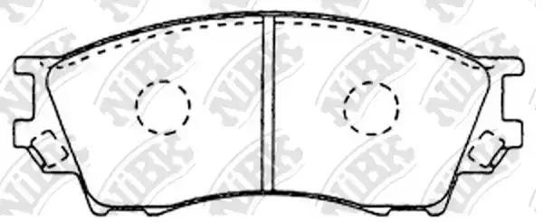 Колодки тормозные MAZDA Xedos 9 (00-) передние (4шт.) NIBK PN5334 NIBK
