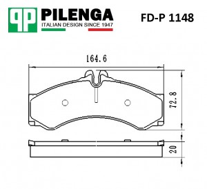 Колодки тормозные диск.со скобами SPRINTER, LT FD-P1148 FDP1148 PILENGA