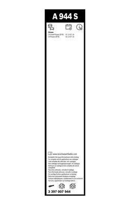 Щетка стеклоочистителя CITROEN C4 (13-) 800/750мм комплект BOSCH 3 397 007 944 BOSCH