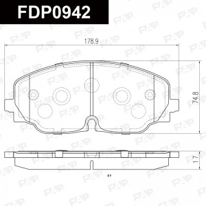 Тормозные колодки дисковые смесь CERAMIC FDP0942 FDP0942 FAP