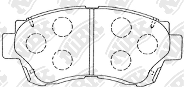 Колодки тормозные дисковые TOYOTA VEROSSA 2000-2003 PN1228 PN1228 NIBK