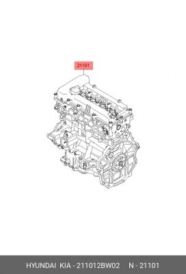 211012BW02 Двигатель G4FC Creta, I30, Solaris 2, Elantra, Kia Soul, Cerato 3, Ce 211012BW02 MOBIS