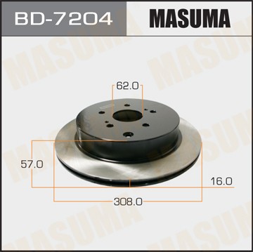 диск тормозной задний! с покрытием\ Suzuki Grand Vitara 1.6/2.0/1.9D 05> BD7204 MASUMA