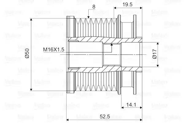 Шкив генератора 588093 VALEO PHC