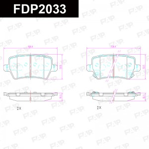 FDP2033 колодки дисковые задние! с антиск. пл.\ JAC JS4 22> FDP2033 FAP