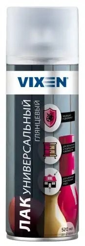 Лак бесцветный универсальный глянцевый аэрозоль 520мл VIXEN VX24000 VIXEN