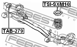 Проставка пружины TSI-SXM10 TSI-SXM10 FEBEST