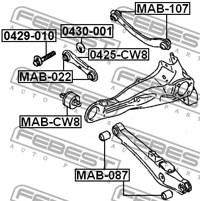 MITSUBISHI LANCER (CX,CY) (2007>) 0429-010 FEBEST