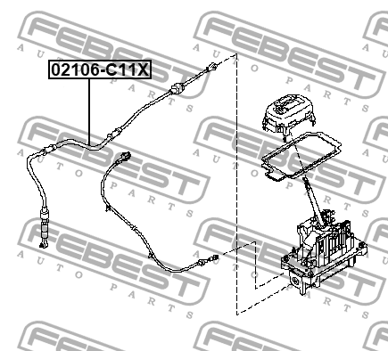 Тросик КПП NISSAN TIIDA 02106-C11X 02106-C11X FEBEST