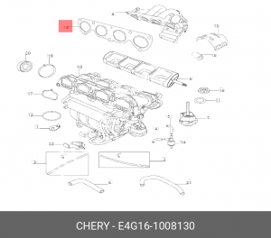 ПРОКЛАДКА ВЫПУСКНОГО КОЛЛЕКТОРА  E4G161008130 E4G16-1008130 CHERY