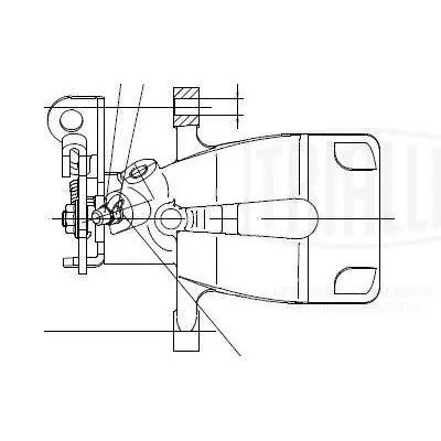 Суппорт торм. Renault Megane II (02-) зад. прав. d=34мм (CF 095114) CF095114 TRIALLI