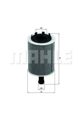 Фильтр масляный OX188D OX188D MAHLE KNECHT