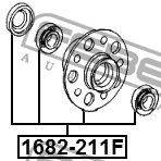 Ступица передняя 1682-211F FEBEST