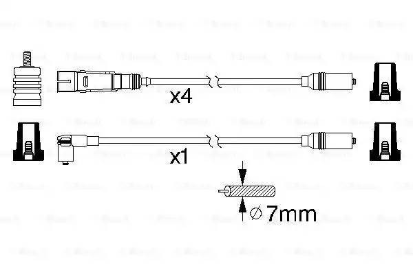 Провода высоковольт. ком/кт. 0 986 356 317 BOSCH