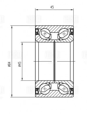 Подшипник ступицы Toyota Camry (01-)/(06-)/(11-) перед. (CS 1625) CS 1625 TRIALLI