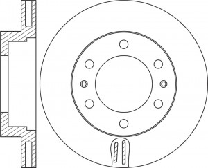 Диск тормозной TOYOTA Land Cruiser Prado (-09) передний (1шт.) NIBK RN1446 NIBK