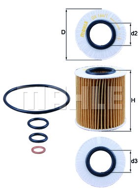 BMW E46/E87/E90 1.6-1.8 L OX166/1D MAHLE KNECHT